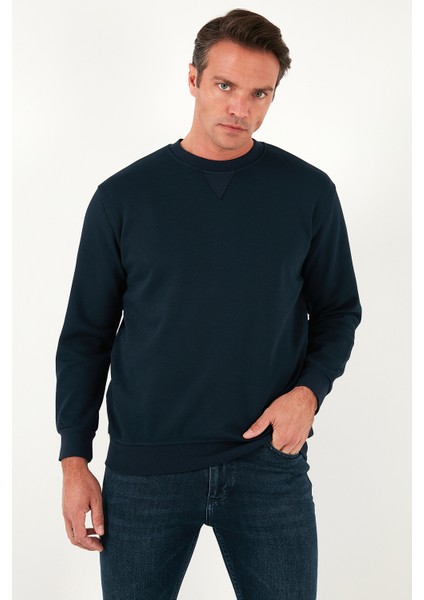 Pamuklu Regular Fit Bisiklet Yaka Sweat Erkek Sweat 5905453