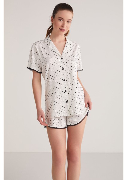 Polka Kısa Kol Şort Takım