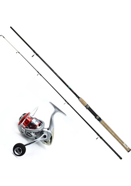 1436-180CM. Compact Ugly Stick 2 Parça Spin Kamış 10-30GR Atar+Eddge Spin Makine 3+1 Bb Olta Seti