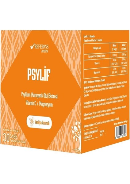 Psylif Psyllium Karnıyarık Otu 30 Saşe