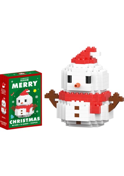 Miniature Bina Blok Toplama Oyuncakları, Çocukların Bulmaca Oyuncakları, Noel Serisi (Yurt Dışından)