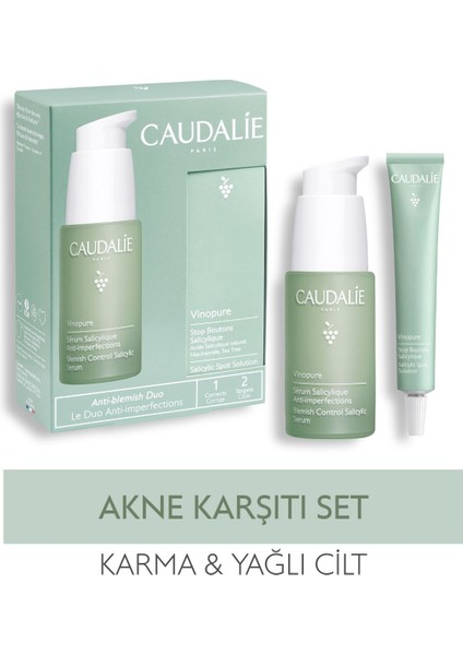 Vinopure Akne Karşıtı Set - Vinopure Serum 30 ml + Spot Krem 15 Hediye