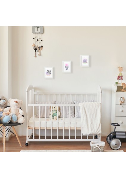Ozzypix Sevimli Hayvanlar Temalı 3lü Tablo Seti, Bebek Odası Için Dekoratif Tablo Çerçeve Seti TBL03 fırsatları