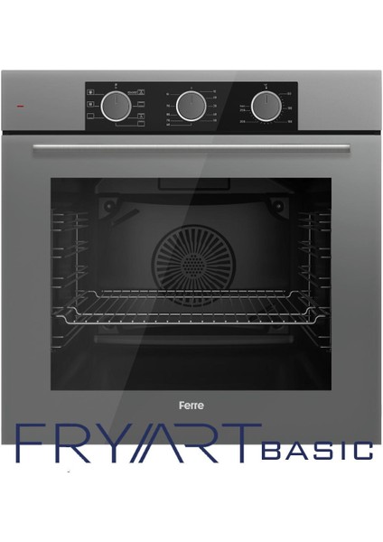 Fryart Basıc Ss Serisi Gri Set (SS208 + QXE62CPR +D082 ) - Kare Emaye Izgara