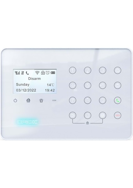 ARD-575 Beyaz Gprs I Gsm I Wifi Kablolu & Kablosuz Dokunmatik Alarm