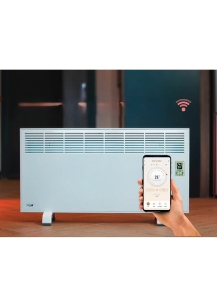 Ivigo Isıtıcı, Ivigo EPK4590E20W Dijital Profesyonel Konvektör 2000 Watt Beyaz Wifi