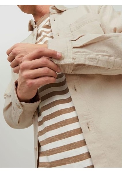 Jack & Jones 12224331 Ekru Erkek Gömlek modelleri