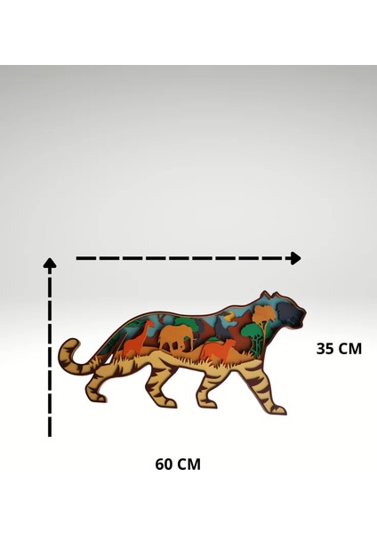 Afrika Temalı Mdf Kaplan Ev Dekorasyonu