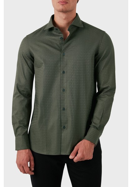 Pamuklu Logolu Regular Fit Gömlek Erkek Gömlek 6D1C86 1nıuz F512 modelleri