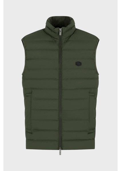 Logolu Regular Fit Dik Yaka Şişme Yelek Erkek Yelek 8N1BQ1 1nlrz 05A6