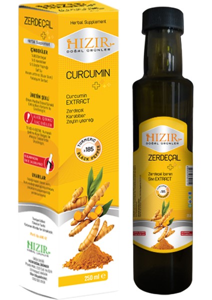 Zerdeçal Curcumin Turmeric 250 Ml. Sıvı Ekstrakt