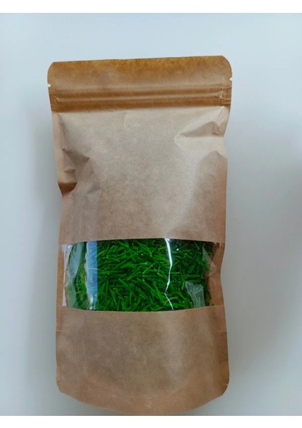 Duyusal Oyunlar Için Renkli Doldu Malzemesi - Yeşil Tel Şehriye (300 Gr.)