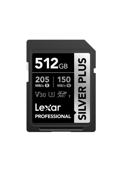 512GB Silver Plus Sd Uhsı V30 U3 205MB/S Hafıza Kartı