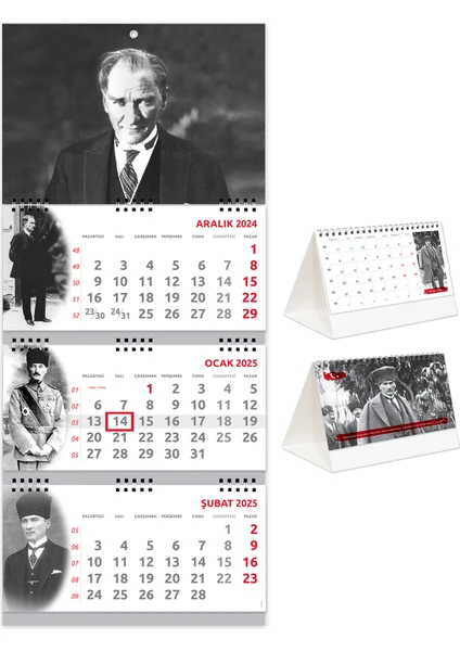 Sticker Art 2025 Atatürk Gemici Takvimi + Atatürk Piramit Takvimi Set