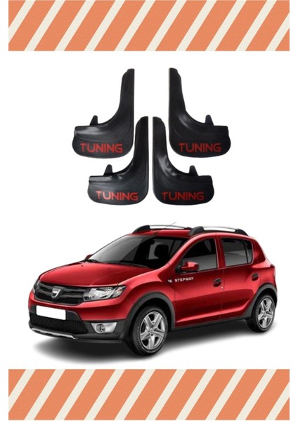 Dacia Stepway 2013 Tunıng Yazılı 4'lü Tozluk Çamurluk Paçalık