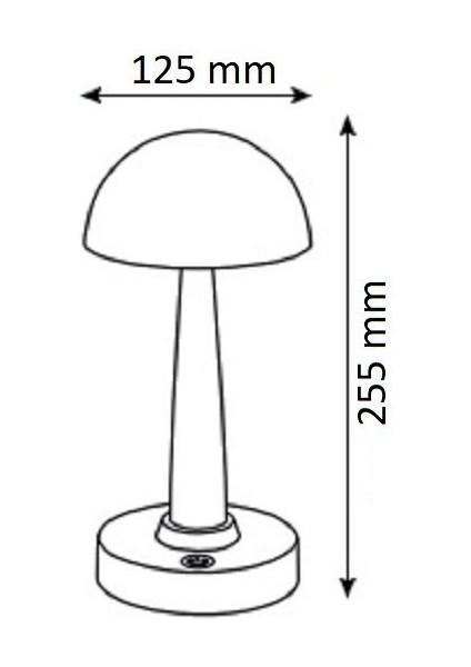 YL86-1601 Sunset Silver Gümüş Dokunmatik, Dimli ve Şarjlı LED Masa Lambası - Gün Işığı (3200K)