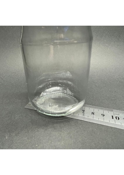 10 Adet 370 ml Boğumlu Cam Kavanoz - Gümüş Kapaklı