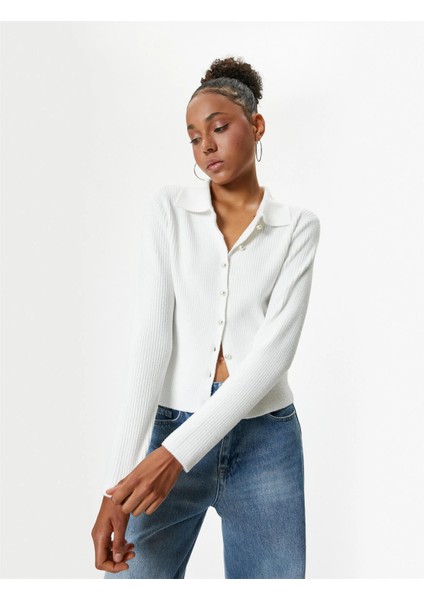 5WAL90032IT 010 Ekru Genc Kız Sweatshırt