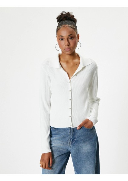 5WAL90032IT 010 Ekru Genc Kız Sweatshırt modelleri