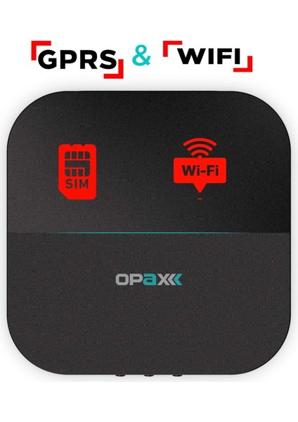 OPAX-W20 Siyah Gprs I Gsm I Wıfı Kablosuz Network Alarm Sistemi (1 Yıl Ahm Ücretsiz)