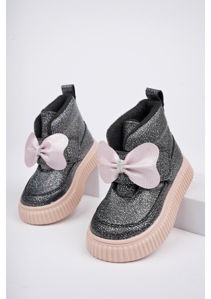 Nixie Garantili Kaymaz Taban Rahat Kalıp Cırtlı ve Fiyonklu Çocuk Kışlık Bot