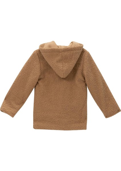 Unisex Çocuk Köpek Nakışlı Peluş Kaban - Bej fiyatları