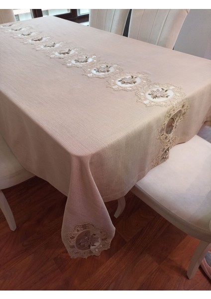 Dertsiz Keten Masa Örtüsü (Papatya Modeli) fırsatları