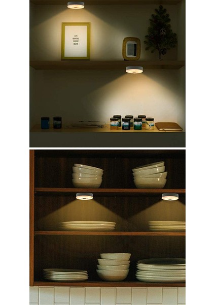 2'li Paket Hero LED Şarjlı Sensörlü Mıknatıslı Kabin LED Aydınlatma Lamba Koridor Dolap Dekoratif Spot Natural 4000K