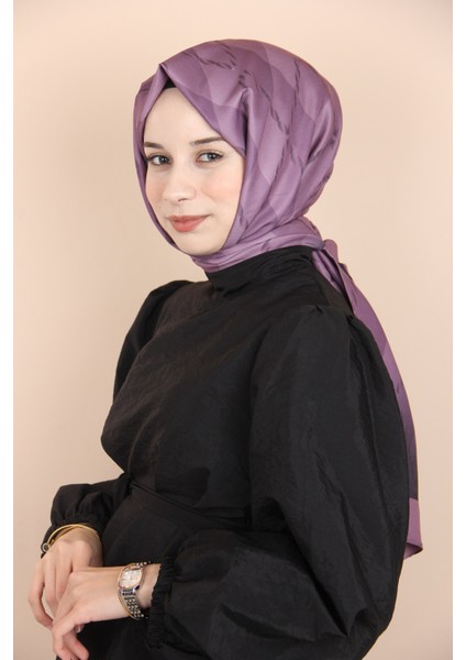 Mürdüm Balse Zincir Desen Pamuklu Şal