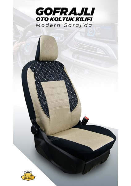 Fiat Albea, Tipo, Linea, Palio, Egea, Tempra Uyumlu Ön Arka Tam Set Gofrajlı Oto Koltuk Kılıfı Seti fiyatları