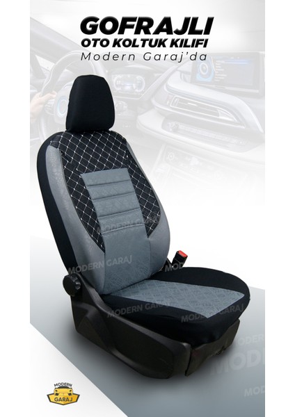 Fiat Albea, Tipo, Linea, Palio, Egea, Tempra Uyumlu Ön Arka Tam Set Gofrajlı Oto Koltuk Kılıfı Seti