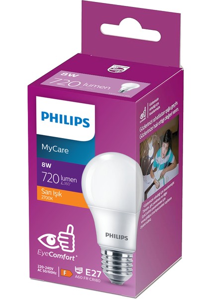 Phılıps LED Sarı Işık Ampul 8-60W