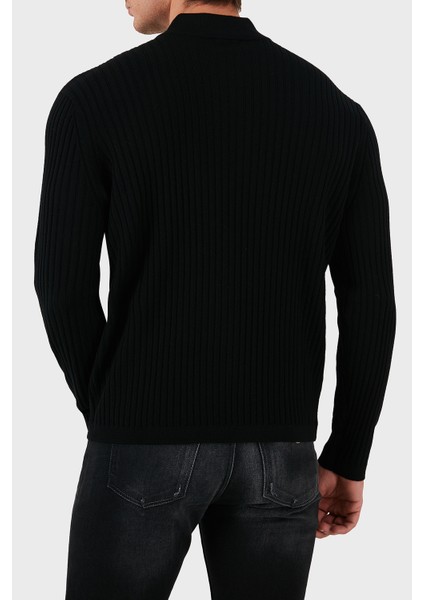 Yünlü Regular Fit Yarım Fermuarlı Kolej Yaka Kazak Erkek Kazak 6D1MXP 1mkdz 0999 fiyatları
