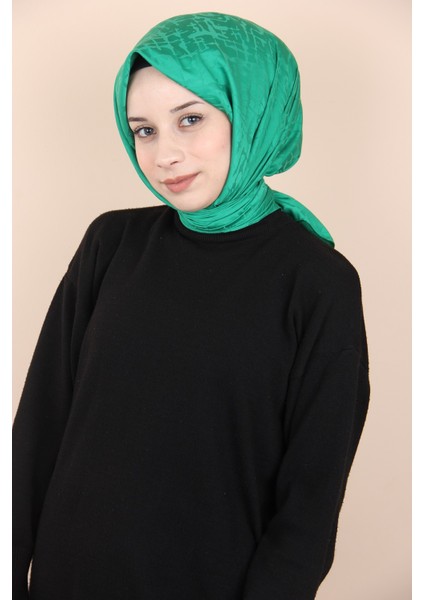 Benetton Quaj Yakma Desen Jakarlı Pamuk Eşarp