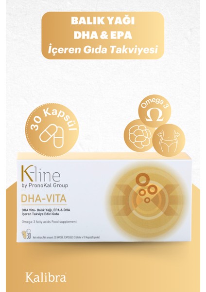 DHA Vita - Omega 3, Balık Yağı, EPA&DHA İçeren Takviye Edici Gıda
