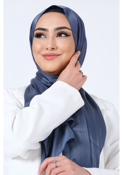 İNDİGO Harem Scarf Kristal Saten Şal fırsatları