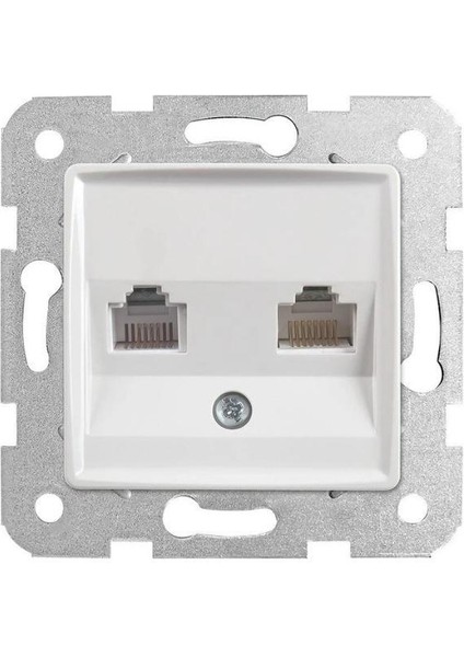 Schneider Beyaz 2XRJ45 Priz