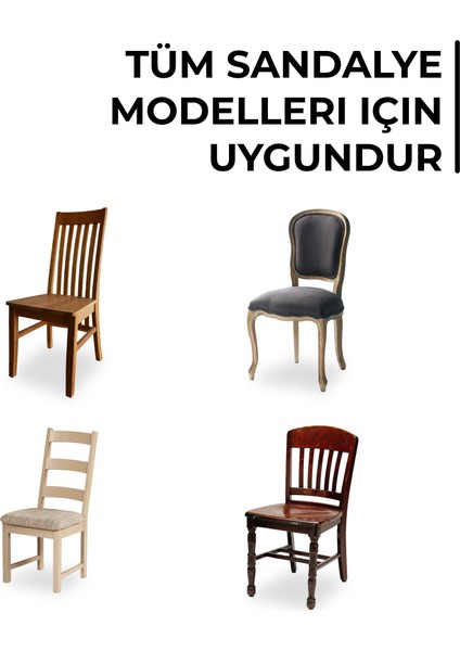 Sandalye kılıfı sandalye örtüsü mutfak sandalye koruma kılıfı seti (2 adet) -desenli bej