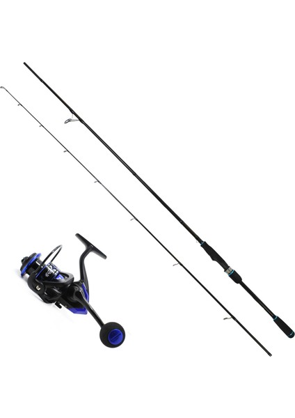 1356 Aegean 2 Parça 210CM. Spin Kamış 8-38GR ATAR+SPIDO-4000 Spin Makine 4+1 Bb Oltaseti
