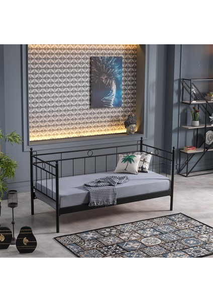 Hypnose Daybed Tek Kişilik Sedir Divan Metal Karyola 90X200