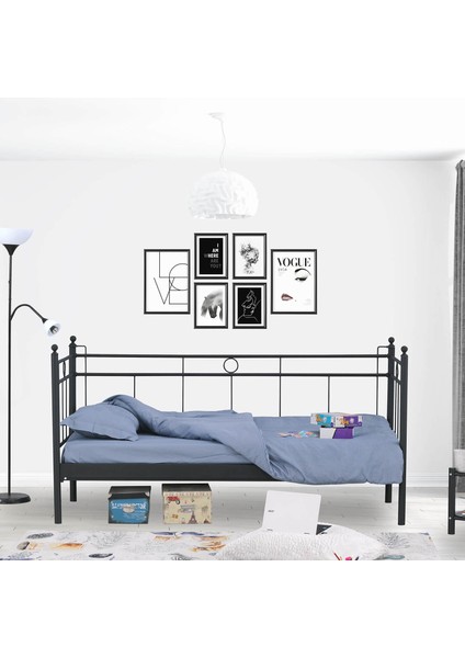 Hypnose Daybed Tek Kişilik Sedir Divan Metal Karyola 90X200