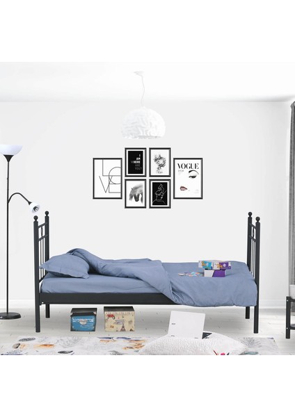 Hypnose Daybed Tek Kişilik Sedir Divan Metal Karyola 90X200