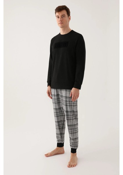Uzun Kol Altı Ekoseli Erkek Pijama Takım 2787 fiyatları