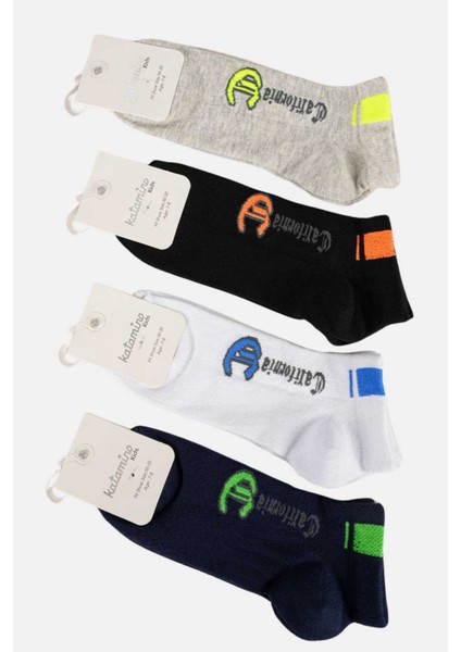California Erkek Çocuk Patik Çorap Seti 4'lü