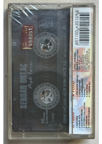 Serdar Ortaç Karabiberim (Aşk Için) Kaset (Jelatininde Sıfır Orjnal Dönem Baskı Kaset)