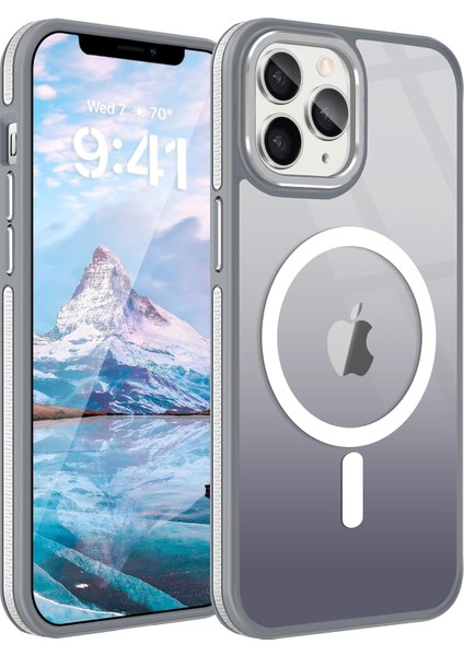 iPhone 16 Pro Max Kılıf Manyetik Şarj Frosted Kaymaz Kenar Sert Kapak