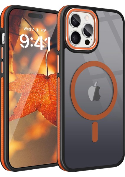 iPhone 16 Pro Max Kılıf Manyetik Şarj Frosted Kaymaz Kenar Sert Kapak