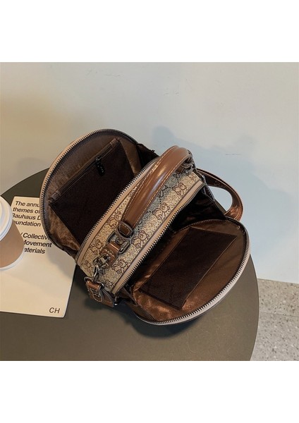 Vintage Badge Shoulder Bag, Fashion Small Round Bag (Yurt Dışından) fiyatları