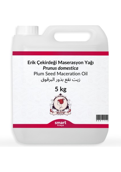 Erik Çekirdeği Maserasyon Yağı Prunus Domestica 5 kg