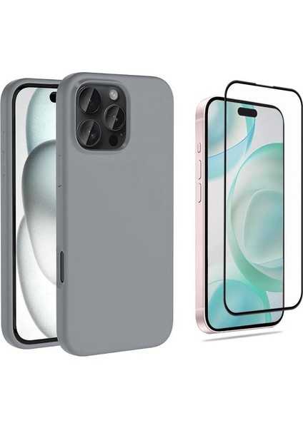 iPhone 16 Pro Max Kılıf Kivi Liquid Magsafe Özellikli Lansman Silinebilir Kapak Ve Ekran Koruyucu